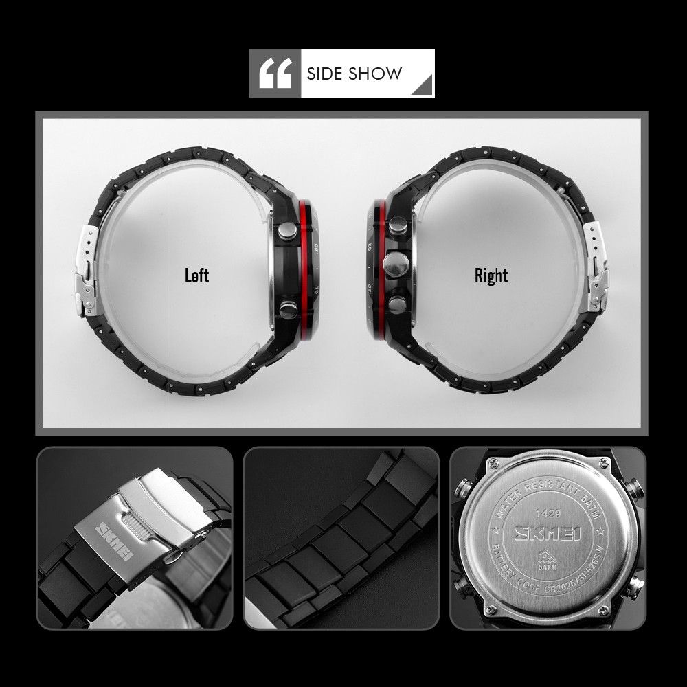 Đồng Hồ Nam Điện Tử Thể Thao Pin Nhật, Kháng Nước SKMEI - 1429RD - Hàng Chính Hãng