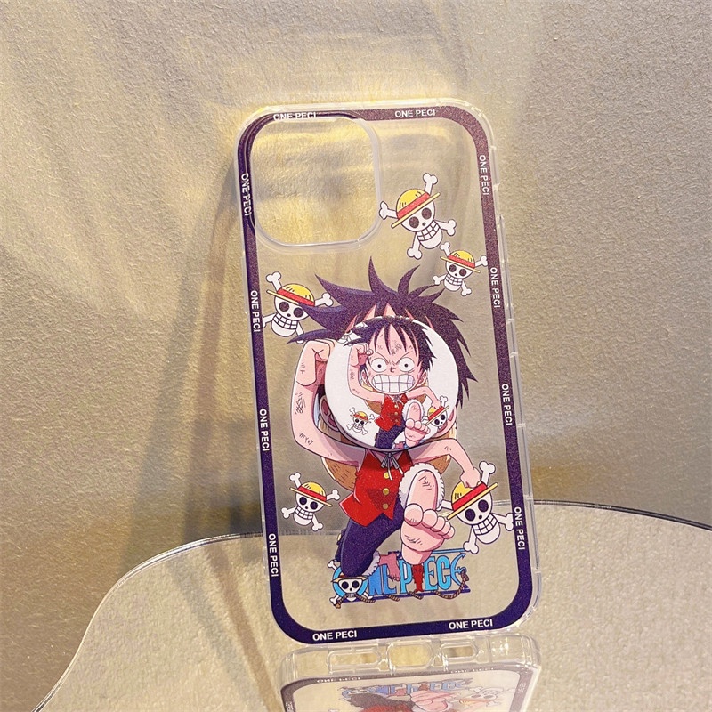 Ốp Điện Thoại Silicon Mềm Trong Suốt Hình One Piece Cho IPhone 11 12 13 PRO X XR XS MAX 7 8 PLUS