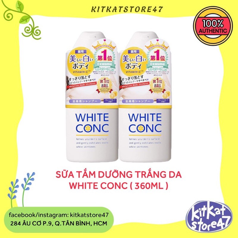 SỮA TẮM DƯỠNG TRẮNG DA WHITE CONC