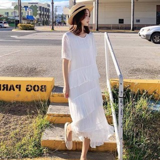Đầm suông dập tầng xéo hàng Quảng Châu