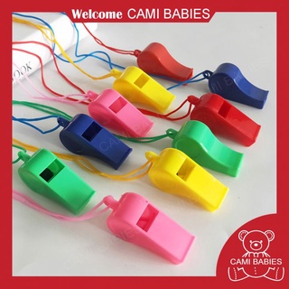 Còi nhựa thể thao có dây buộc, Còi trọng tài thể thao bằng nhựa có đèn led nhiều màu sắc