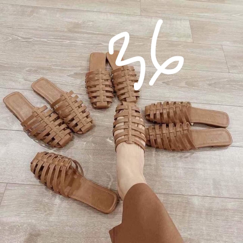 FREESHIP HOT (MÃ TH08) DÉP SỤC NỮ RỌ DA THOÁNG KHÍ DA MỀM ÊM CHÂN (SỤC XƯƠNG CÁ)