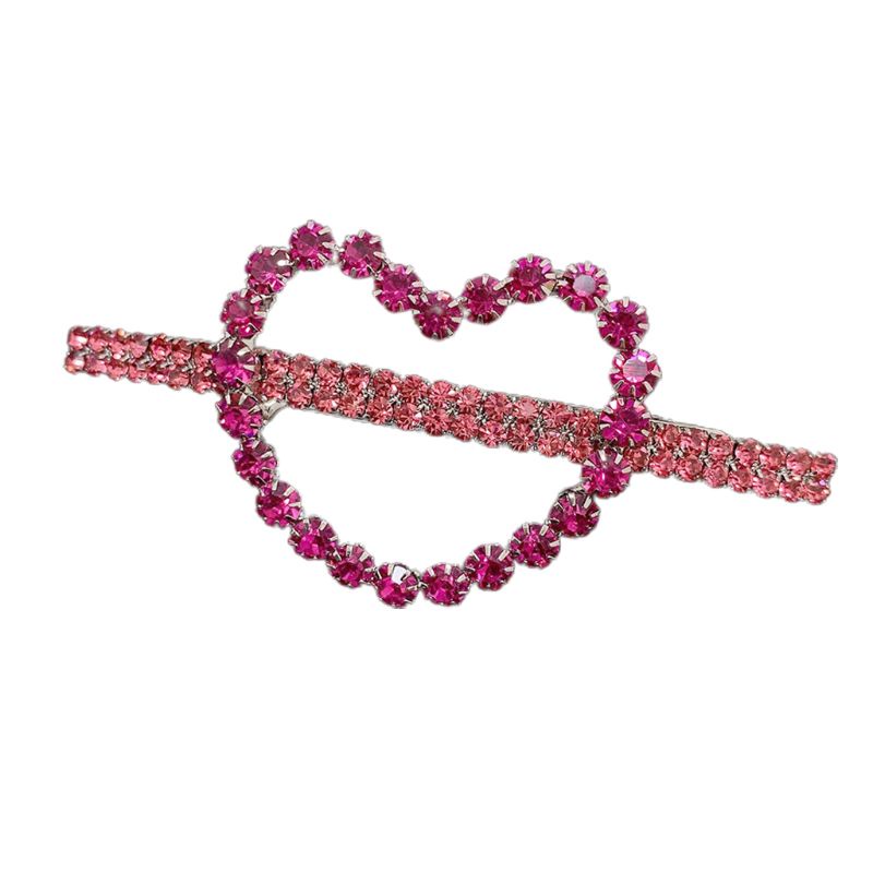 Kẹp Tóc Đính Đá Hình Trái Tim Ngọt Ngào Cho Cô Dâu