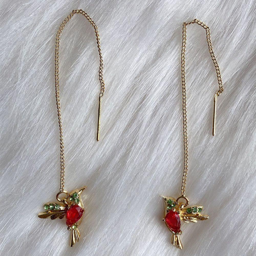 Bông Tai Dáng Dài Hình Chim Phong Cách Chibi Mới Cho Nữ|Đôi Bông Tai Dáng Rơi Họa Tiết Chim Thời Trang Cho Nữ