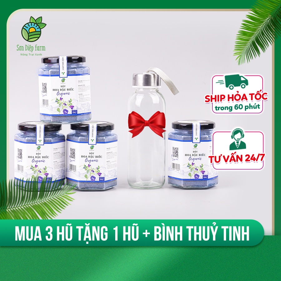Bột đậu biếc thiên nhiên sấy lạnh - Bột tạo màu thực phẩm - Sơn Diệp Farm