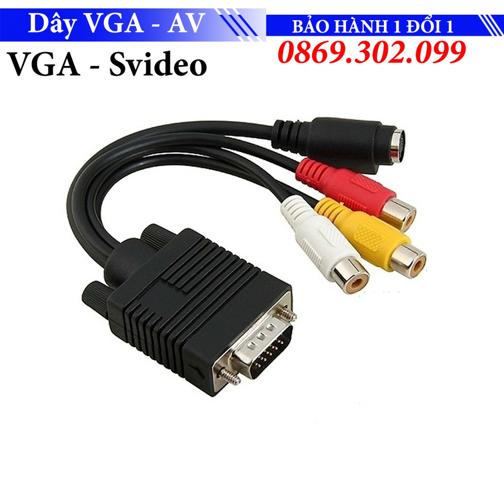 CÁP CHUYỂN VGA SANG AV, SVIDEO, COMPONENT