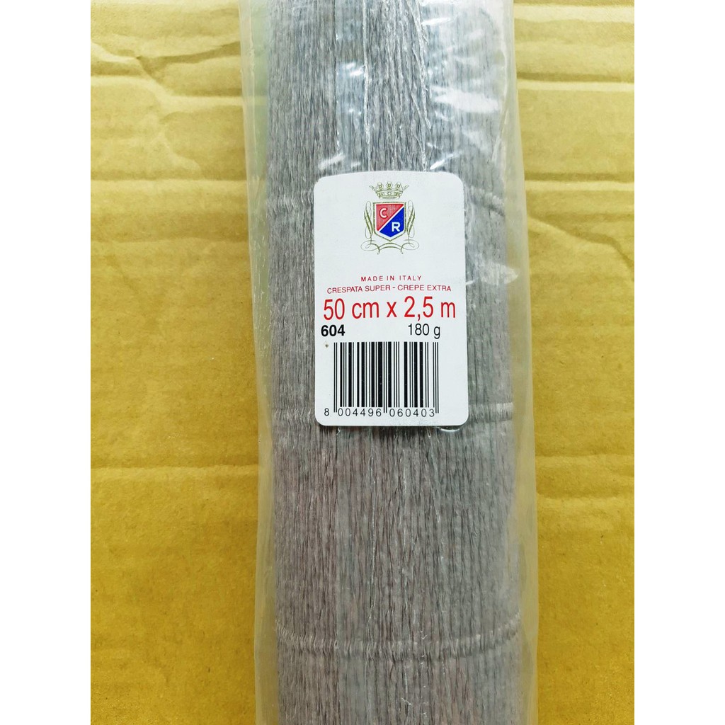 Giấy nhún ý 180gr 604 màu xám bạc - 1 cuộn