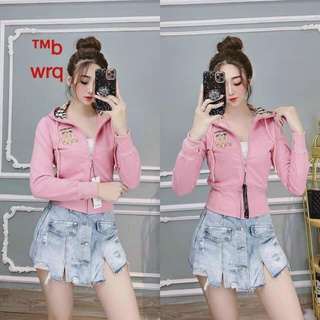 Áo Khoác Nữ Da cá - logo thêu