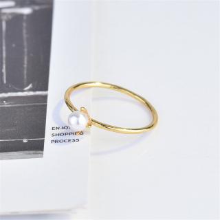 1 nhẫn mạ vàng 18K đính ngọc trai nhân tạo thời trang