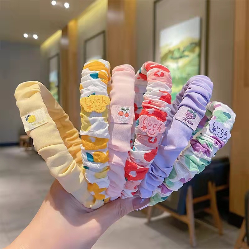 Băng Đô Vải In Hoa Phong Cách Hàn Quốc Dễ Thương Dành Cho Nữ