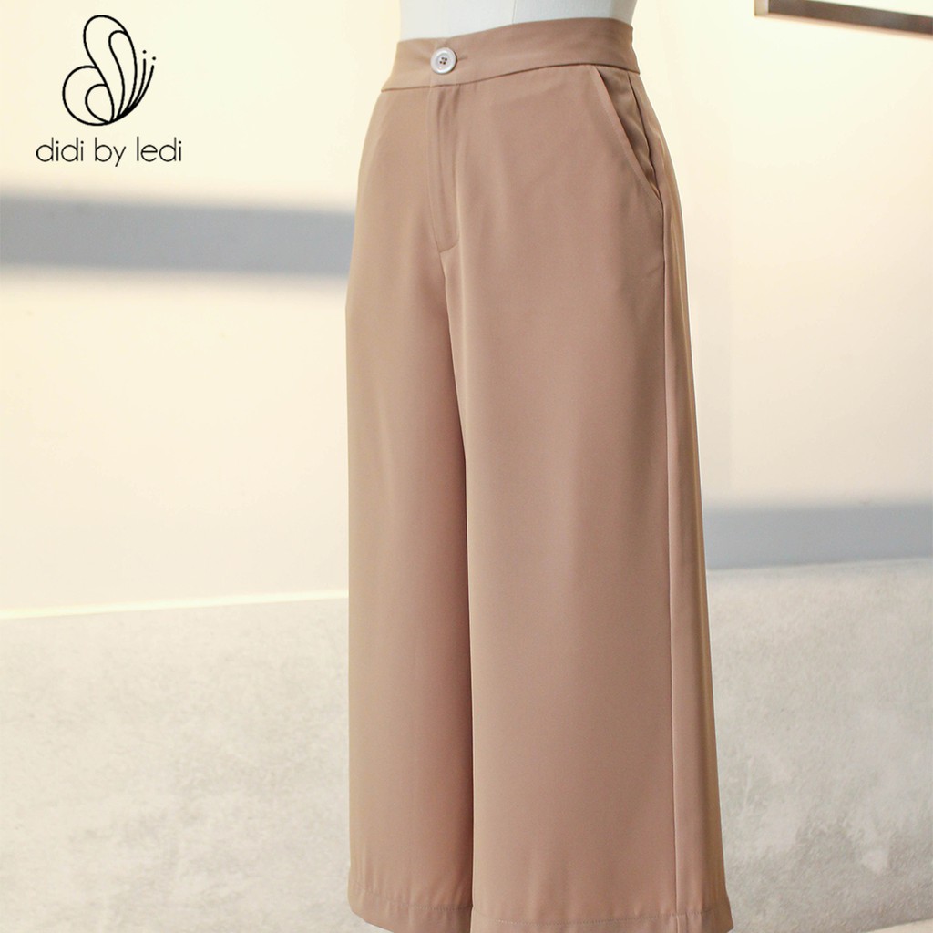 Quần Cullotes ống suông, quần tây nữ màu Da dáng lửng DIDI BY LEDI, vải Visco cao cấp cạp cao size S M L XL XXL - Q531 | BigBuy360 - bigbuy360.vn