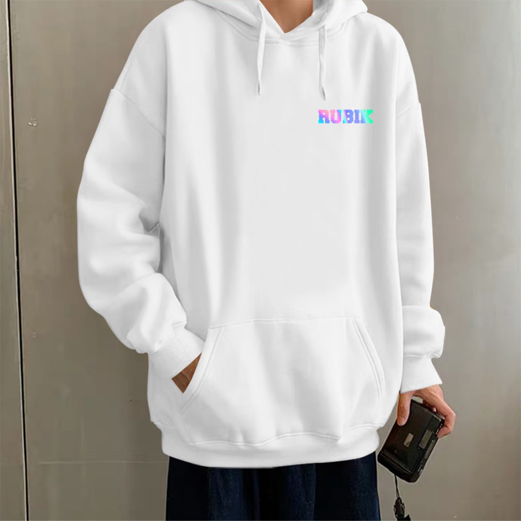 Aó khoác nỉ Hoodie phản quang Rubik, Áo khoác nỉ nam nữ họa tiết hình cá tính - PQ09KN | BigBuy360 - bigbuy360.vn