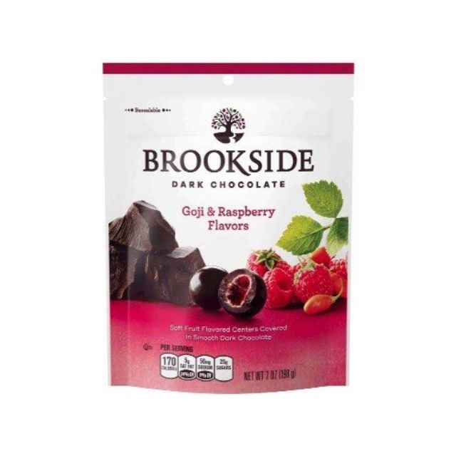 SOCOLA BROOKSIDE GOJI & RASPBERRY  NHẬP KHẨU TỪ MỸ  BỊCH 198G