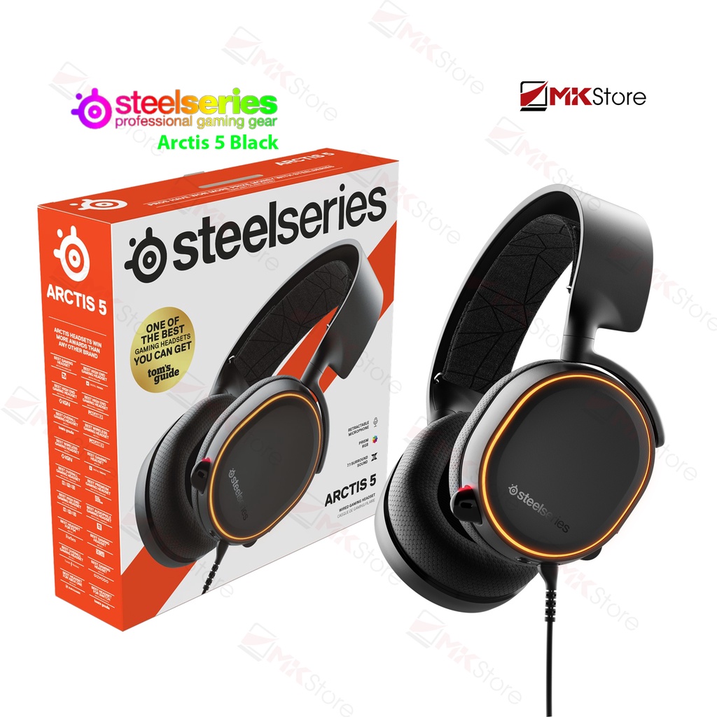 Tai nghe Gaming Steelseries Arctis 5 Black 7.1 DTS V2 (RGB) 2019 Edition