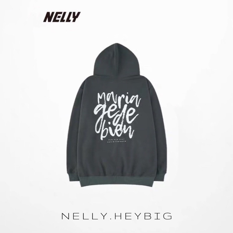 Áo Hoodie  Nelly Heybig form rộng dành cho nam và nữ Maria