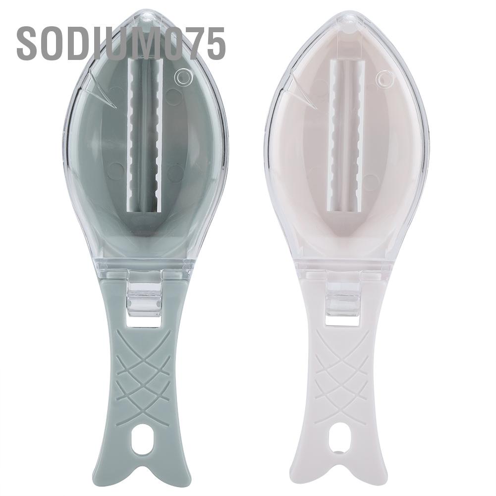 Sodium075 Fast Remove Fish Skin Scraping Brush Plastic Scraper Kitchen Cleaning Fishes Knife