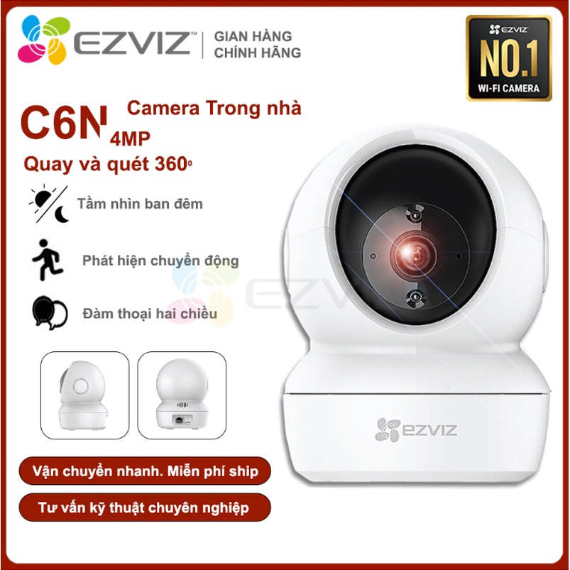 Camera IP/Wifi Ezviz C6N 4MP - Độ Phân Giải Cao, Theo Dõi Thông Minh , Phát Hiện Chuyển Động
