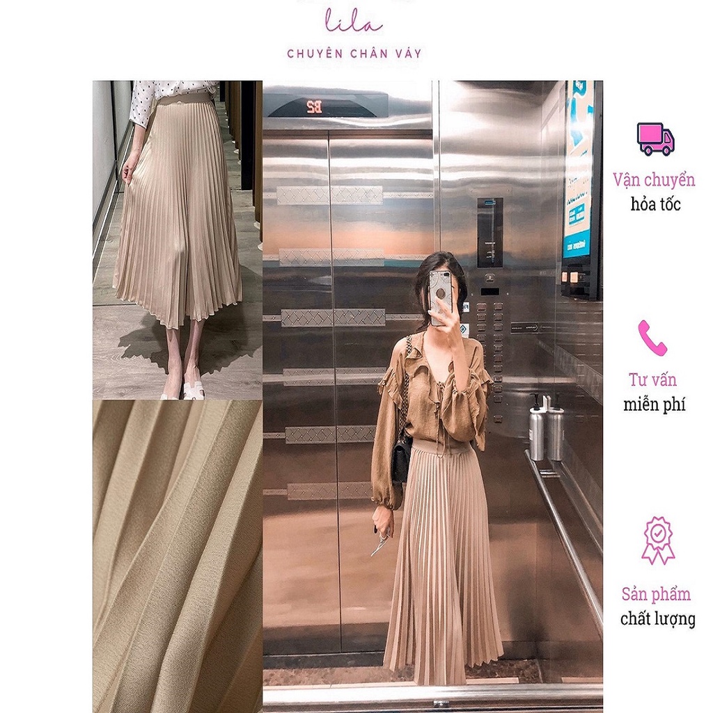 Chân váy xếp ly H&M mẫu mới 2021