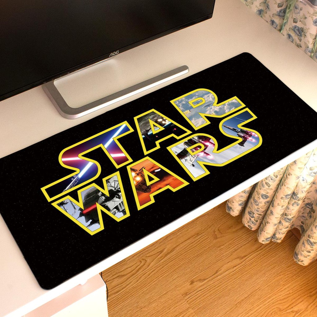 Tấm Lót Chuột Và Bàn Phím Cỡ Lớn In Hình star wars Độc Đáo