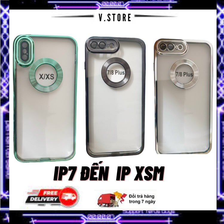 Ốp Lưng I.P 7/7Plus/8/8plus/X/XSM Viền Vuông Bảo Vệ Camera Hở Táo Mặt Lưng Trong Silicon Siêu Đẹp