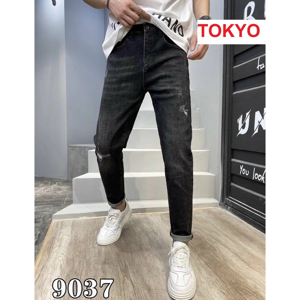 QUẦN JEAN NAM RÁCH XÁM ĐEN CHẤT BÒ TRẺ TRUNG CÁ TÍNH KJ9037 TOKYOSHOP | BigBuy360 - bigbuy360.vn
