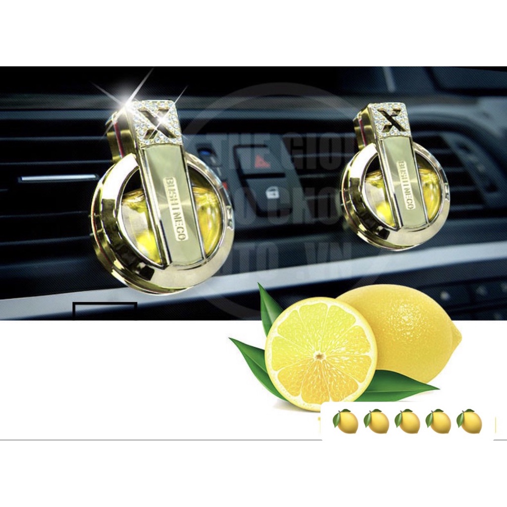 Nước hoa xe hơi, loại cài cửa gió điều hòa xe ô tô đính đá sang trọng khử mùi xe hiệu quả BUSHINECO