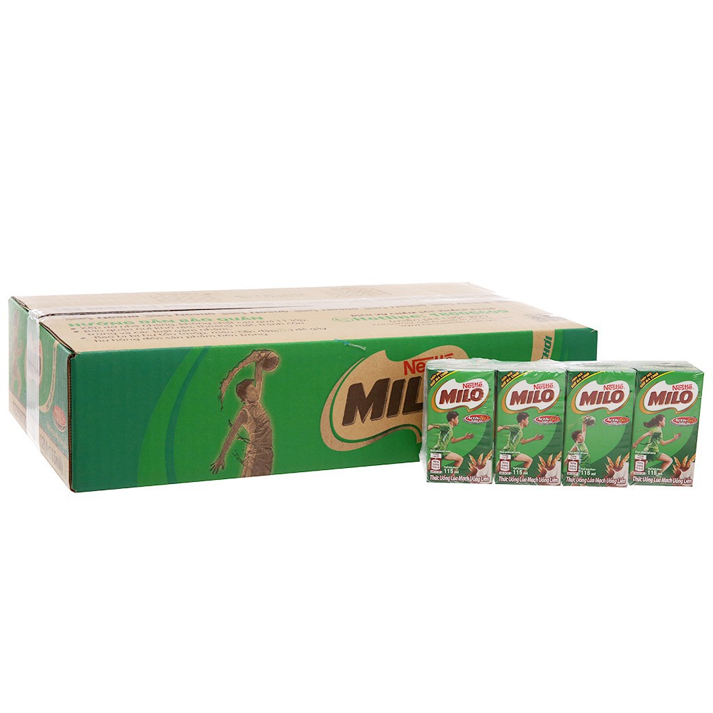 Thùng 48 hộp thức uống lúa mạch uống liền Milo 115ml “Giá Bán đã trừ khuyến mãi”