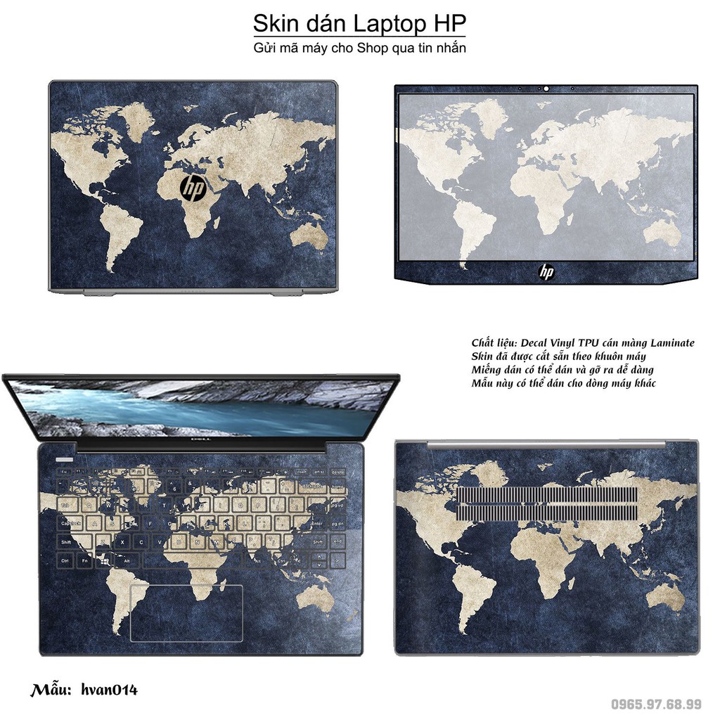 Skin dán Laptop HP in hình Hoa văn _nhiều mẫu 3 (inbox mã máy cho Shop)