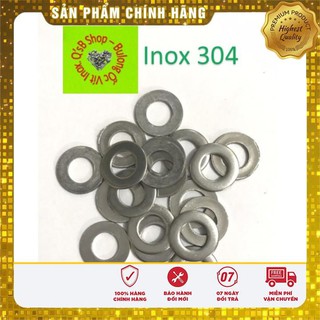 [HÀNG SẮN] Long đen phẳng inox, vòng đệm phẳng inox 304 size M3-M8. combo 100 cái