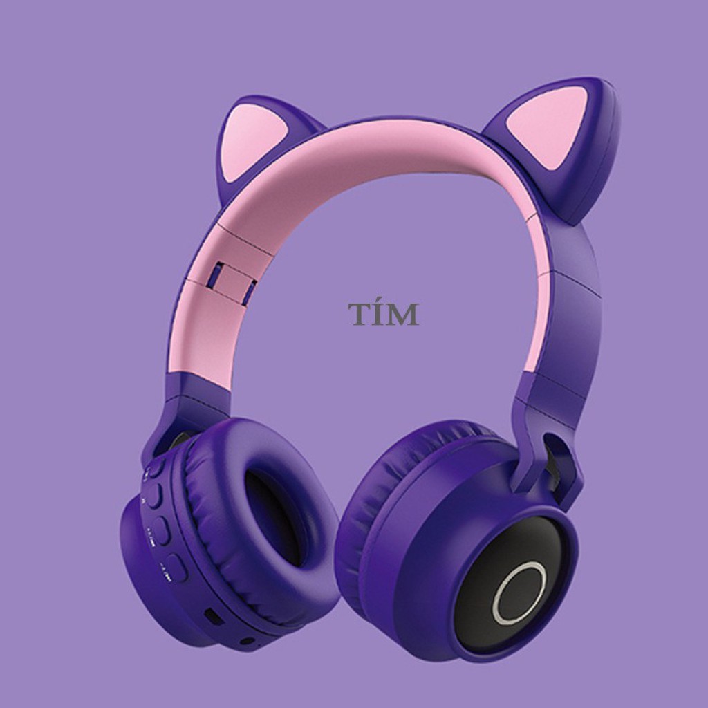 Tai Nghe Mèo Bluetooth, Headphone Tai Mèo Dễ Thương Có Mic,Âm Bass Mạnh Mẽ Và Dung Lượng Pin Khủng 400mAh | BigBuy360 - bigbuy360.vn