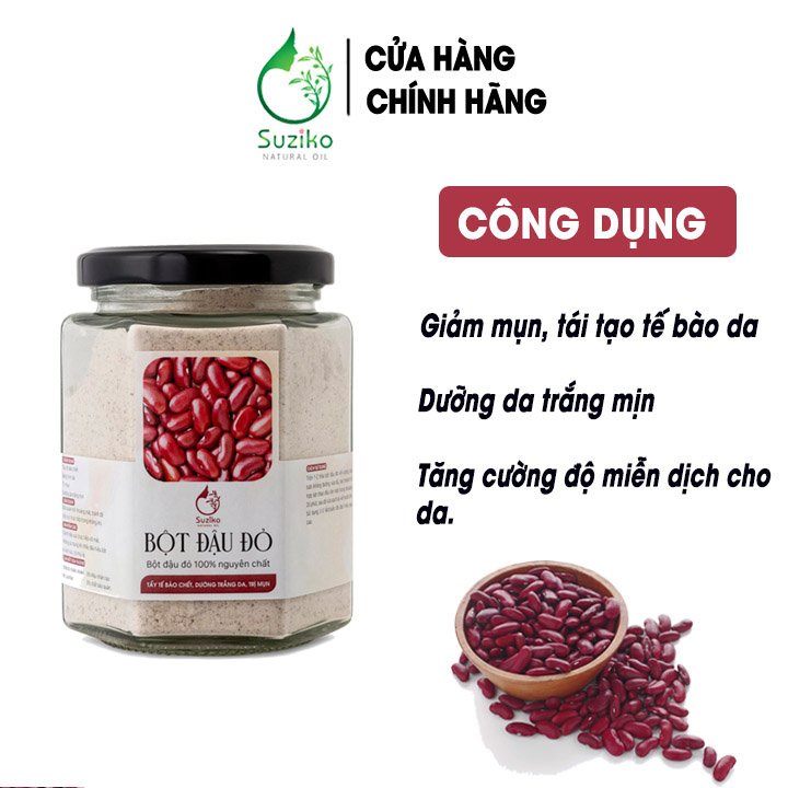 Bột Đậu Đỏ SUZIKO đắp mặt nạ hữu cơ nguyên chất 140G | 100% Organic