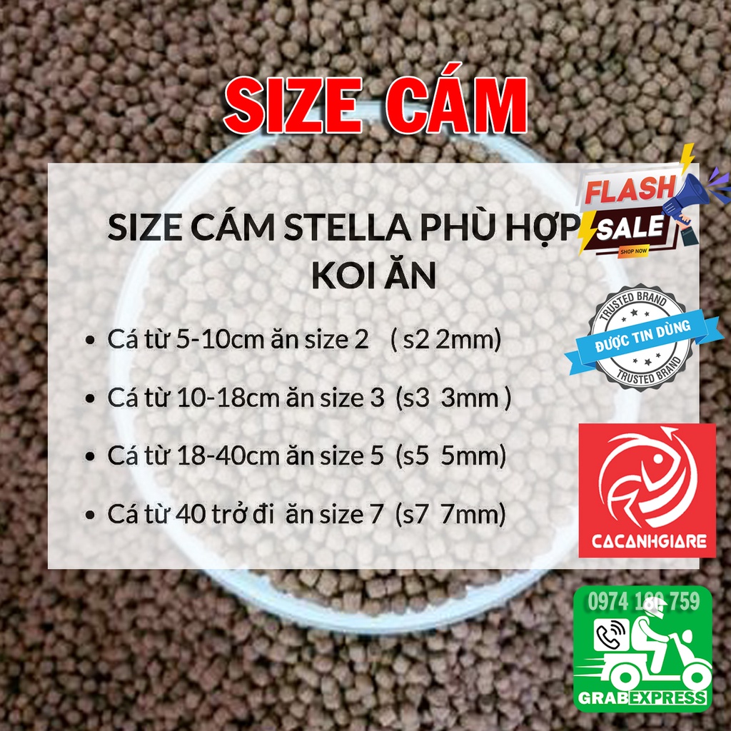 Thức ăn cá koi, Cám Stella đạm 40,42