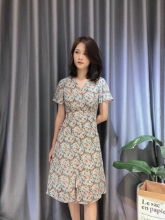 Váy hoa xanh cúc ngọc