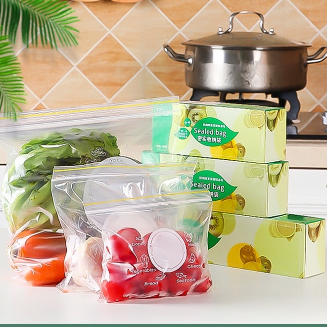 Sét 3 hộp túi zip 3 kích cỡ 80 cái bảo quản thực phẩm chịu nhiệt tốt