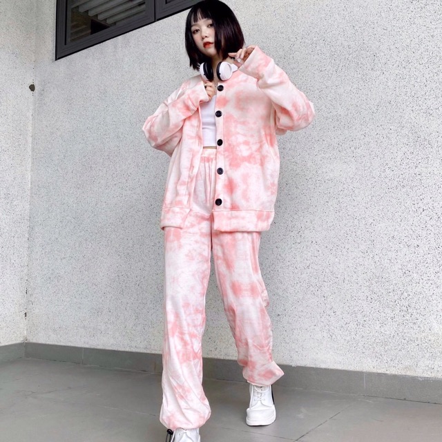 FullSet Áo Cardigan Loang_LongPant Loang Basic Ảnh Thật100%