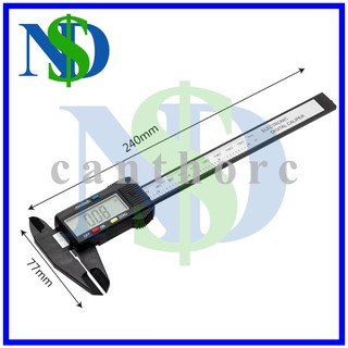 Thước kẹp dài 150mm/6 Inch có màn hình kỹ thuật số đầu kẹp bằng nhựa - INTL