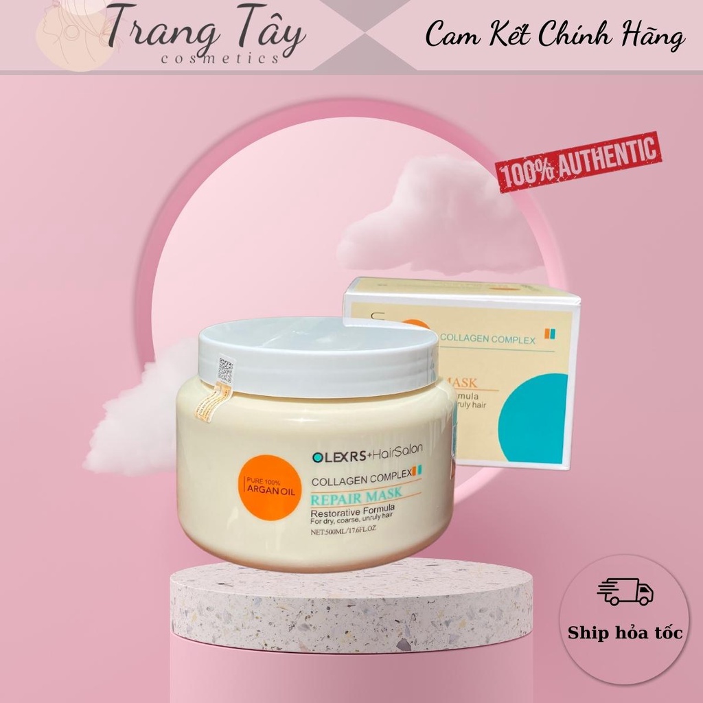 Hấp tóc phục hồi Olexrs hair salon Argan Oil Collagen cao cấp hương nước hoa