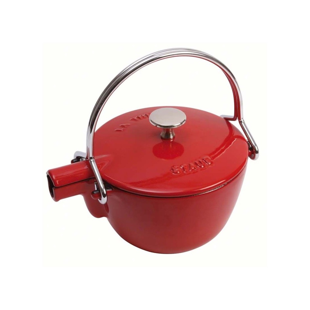 Ấm trà gang STAUB KETTLE 16,5cm 1,2l kèm lõi lọc dùng đươc cho bếp từ