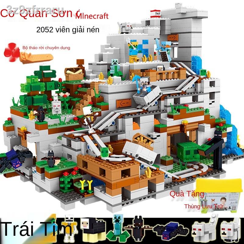 ﹍♨◆Minecraft Lego Lắp ráp Trò chơi ghép hình cho trẻ em Tương thích Lego Phantom Ninja Xây dựng Khối đồ chơi Hang nội tạ