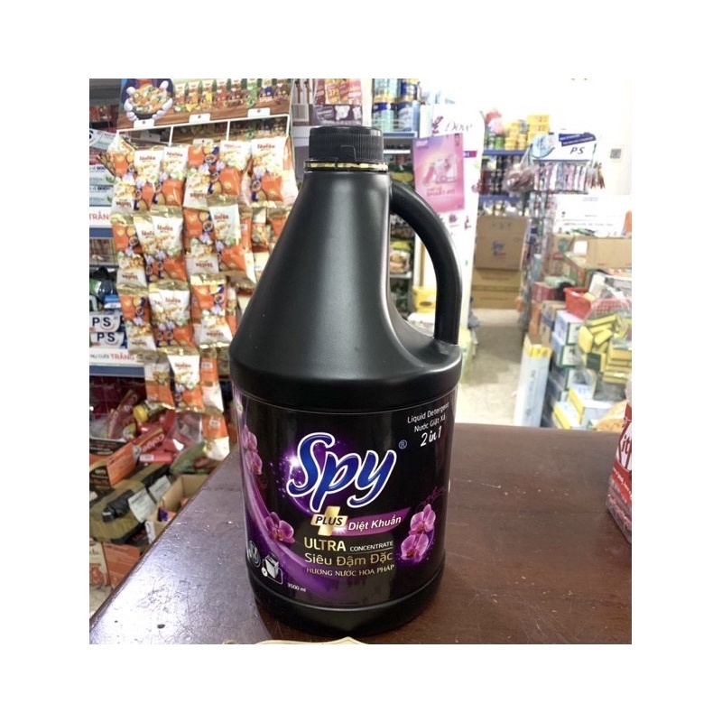 Nước Giặt Xả Spy Plus Khử Mùi 3300ml Hương Nước Hoa Pháp