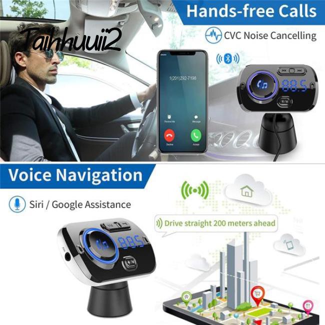 Bộ Phát Sóng Fm Bluetooth Không Dây Huuii Cho Xe Hơi