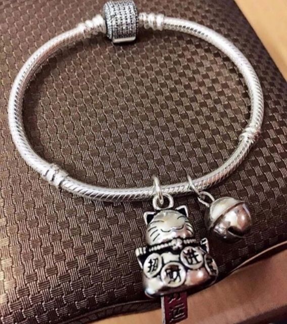 Charm Bạc Mèo thần tài( ảnh tự chụp) CÓ BẢO HÀNH