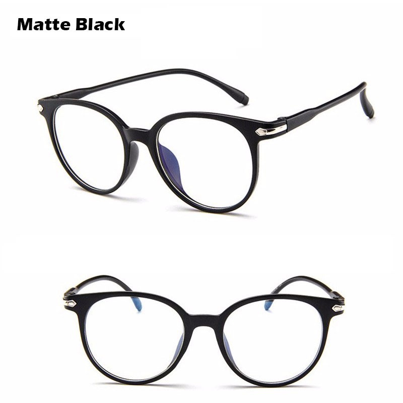 EyeWear Glasses Round Frame UV400 Female Pectacles Transparent 1Pcs