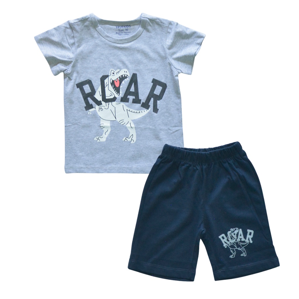 Đồ bộ bé trai khủng long Roar TrueKids hàng xuất