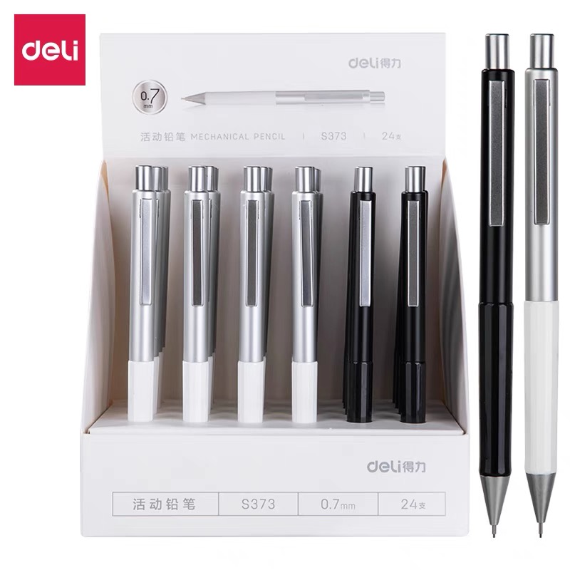 Bút Chì Bấm Bằng Kim Loại Ngòi 0.5MM 0.7MM Có Thể Thay Thế Cho Học Sinh