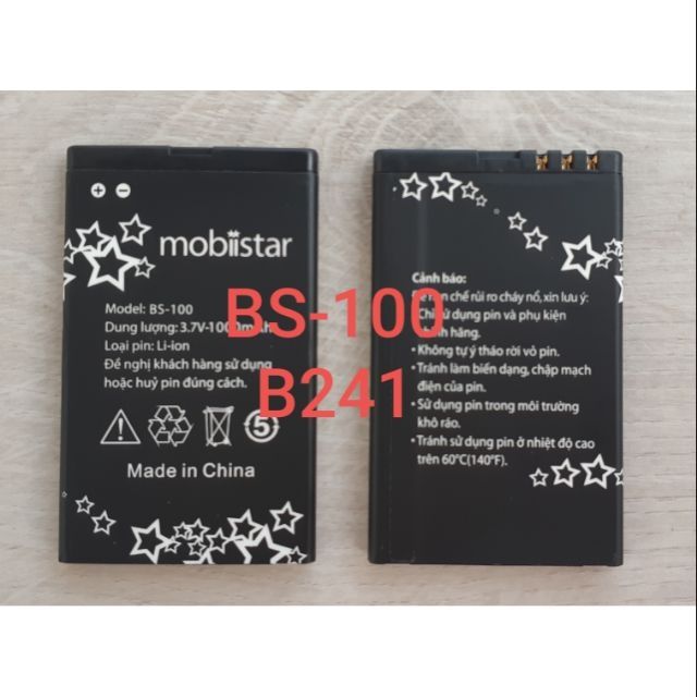 Pin CHÍNH HÃNG mobiistar B241 (BS-100)