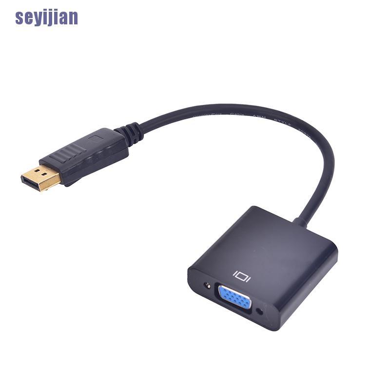 [SJ] Displayport DP Male To VGA Female Adapter Display Port Cable Converter Black  YN