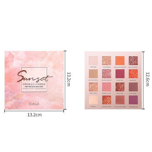 Phấn mắt 16 ô Caiji Sunset impressionsm 16 color eyeshadow No cj2144 NPP Shoptido | BigBuy360 - bigbuy360.vn