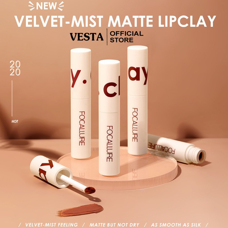 Son Kem Focallure - Son Kem Lì Màu Nhung Mịn 16g