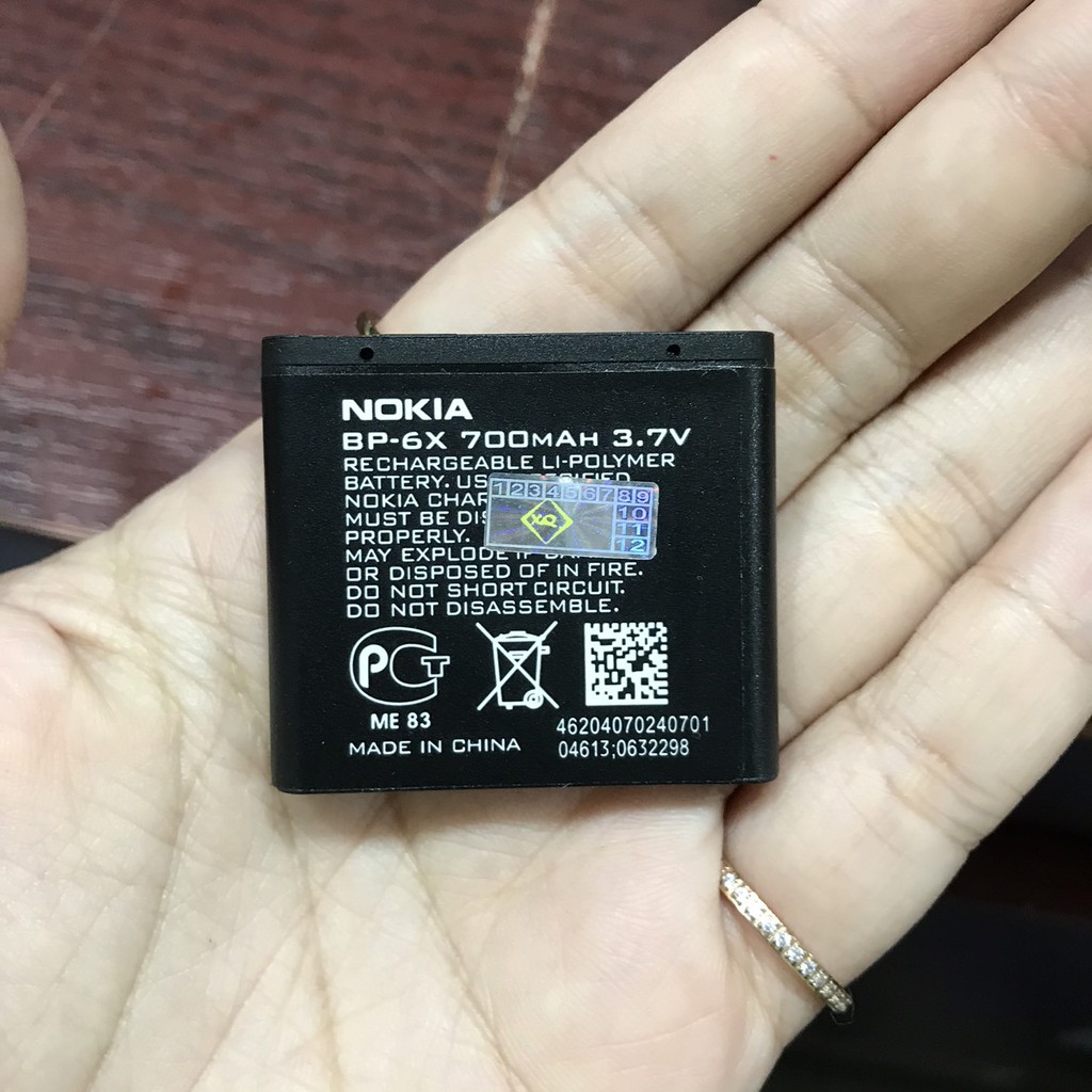 Pin Nokia 8800 Sirocco Anakin BP-6X zin, bảo hành 6 tháng